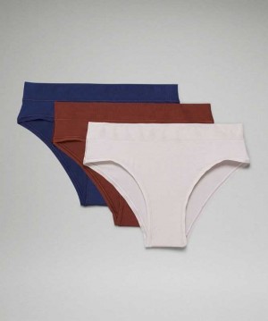 Lululemon UnderEase Cheeky Bikini 3 Pack Kadın İç Giyim Kahverengi | FRMQJH-348