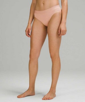Lululemon UnderEase Mid-Rise Bikini Kadın İç Giyim Misty Shell | KELFIS-472