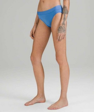 Lululemon UnderEase Mid-Rise Bikini Kadın İç Giyim Mavi | OBQDCW-754