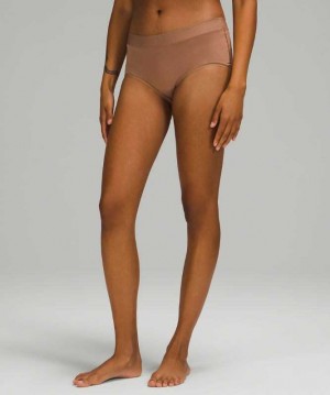 Lululemon UnderEase Mid-Rise Boyshort Kadın İç Giyim Dusty Bronze | LRXPEJ-081