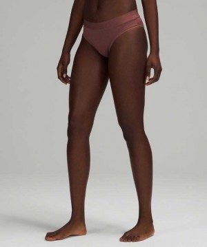 Lululemon UnderEase Mid-Rise Cheeky Bikini Kadın İç Giyim Smoky Topaz | VEZJRF-190