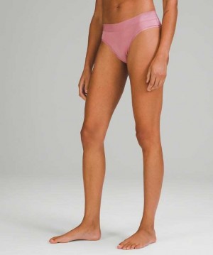 Lululemon UnderEase Mid-Rise Cheeky Bikini Kadın İç Giyim Pembe | WPKBDY-763
