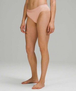 Lululemon UnderEase Mid-Rise Cheeky Bikini Kadın İç Giyim Misty Shell | APUKRX-160