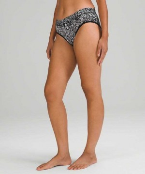 Lululemon UnderEase Mid-Rise Hipster Kadın İç Giyim Beyaz Siyah | LSFUOV-839