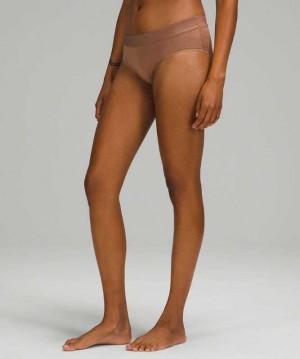 Lululemon UnderEase Mid-Rise Hipster Kadın İç Giyim Dusty Bronze | QLGROP-567