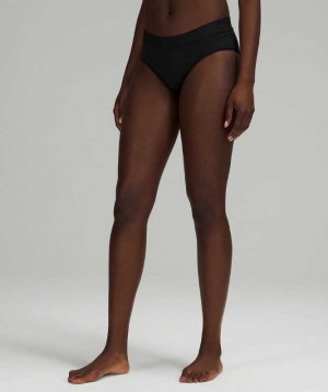 Lululemon UnderEase Mid-Rise Hipster Kadın İç Giyim Siyah | XELMHA-421