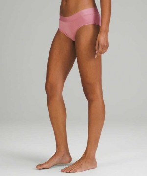 Lululemon UnderEase Mid-Rise Hipster Kadın İç Giyim Pembe | GBVODN-678