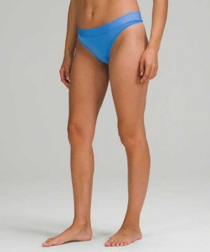 Lululemon UnderEase Mid-Rise Thong Kadın İç Giyim Mavi | VJMZNE-236