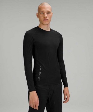 Lululemon Vital Drive Long Sleeve Shirt Erkek Üstler Siyah | JKYGES-275