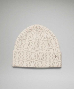 Lululemon Warm Revelation Beanie Logo Şapkalar Beyaz | MRAIQD-586