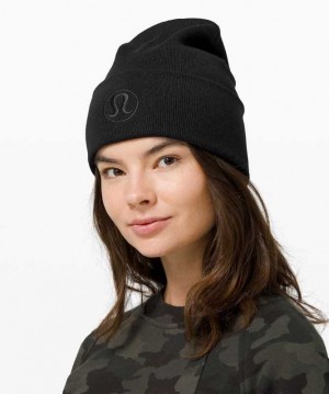 Lululemon Warm Revelation Beanie Şapkalar Siyah | CMAWDN-247