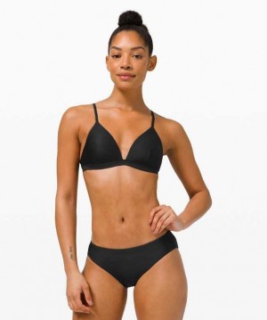 Lululemon Waterside Swim A/B Cup Kadın Mayo Siyah | PZNBRK-509