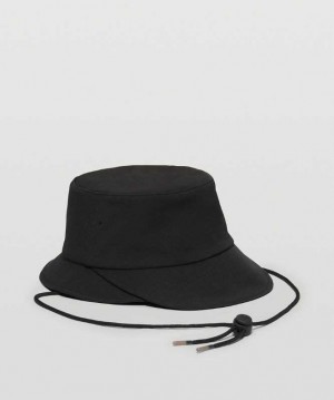 Lululemon Wide-Brim Bucket with Strap Şapkalar Siyah | AVWIBM-016