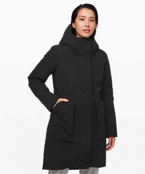 Lululemon Winter Warrior 3-in-1 Parka Kadın Mont Siyah | LGMYDV-182