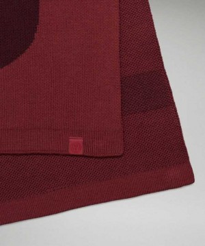 Lululemon Wool-Blend Knit Logo Fular Mulled Wine / Cassis | SVJRKO-803