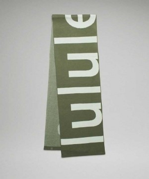 Lululemon Wool-Blend Knit Logo Fular Yeşil Nane | MYHUPG-963