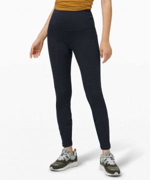 Lululemon Wunder Lounge SHR Tight Kadın Tayt Lacivert | KYFRHP-945