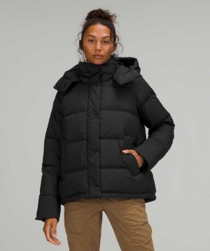 Lululemon Wunder Puff Kadın Mont Siyah | UHPQBT-527