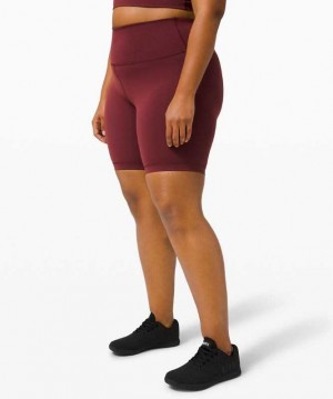 Lululemon Wunder Train High-Rise 8" Kadın Şort Kırmızı | PNMBLT-129