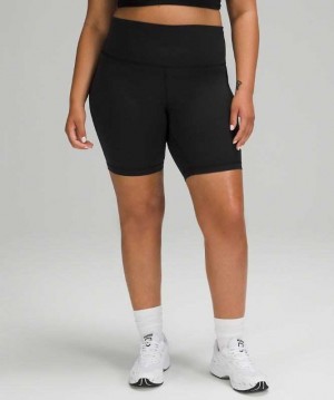 Lululemon Wunder Train High-Rise 8" Kadın Şort Siyah | SBMHYP-453