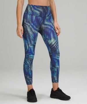 Lululemon Wunder Train High-Rise Tight 25" Foil Kadın Tayt Mavi | AVDORC-908