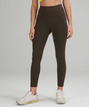 Lululemon Wunder Train High-Rise Tight 25" Kadın Tayt Koyu Zeytin Yeşili | IRQSWO-359