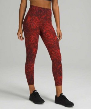 Lululemon Wunder Train High-Rise Tight 25" Kadın Tayt Açık Mavi Baskılı Kırmızı Siyah | UWPDZL-854