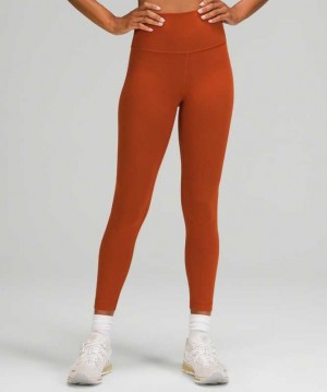 Lululemon Wunder Train High-Rise Tight 25" Kadın Tayt Aztec Brick | CDEZAH-104