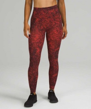 Lululemon Wunder Train High-Rise Tight 28" Kadın Tayt Açık Mavi Baskılı Kırmızı Siyah | ATLDYH-581