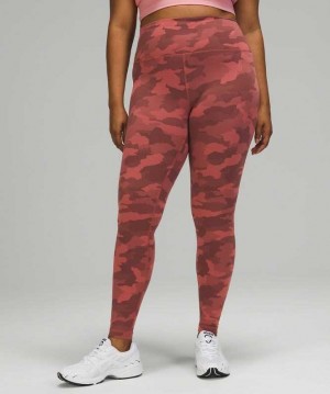 Lululemon Wunder Train High-Rise Tight 28" Kadın Tayt Camo Pembe | JQFWYP-325