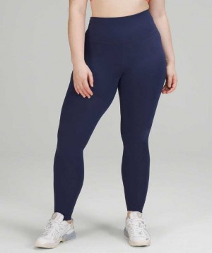 Lululemon Wunder Train High-Rise Tight 28" Kadın Tayt Night Sea | JVDING-945