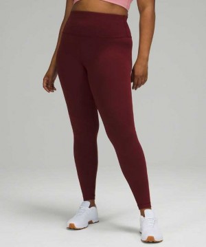 Lululemon Wunder Train High-Rise Tight 28" Kadın Tayt Kırmızı | QYMOLN-140
