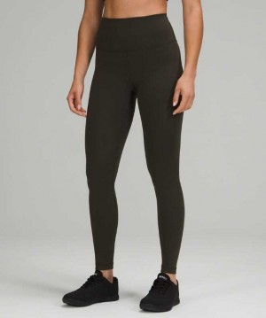 Lululemon Wunder Train High-Rise Tight 28" Kadın Tayt Koyu Zeytin Yeşili | SIZMVL-571