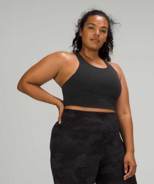 Lululemon Wunder Train Long-Line Kadın Spor Sütyeni Siyah | HDTWPB-143