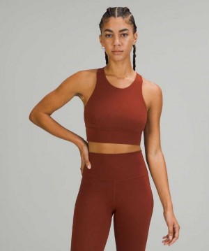 Lululemon Wunder Train Long-Line Kadın Spor Sütyeni Kahverengi | YXCSDK-539