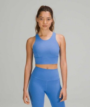 Lululemon Wunder Train Long-Line Kadın Spor Sütyeni Mavi | DCSILX-612