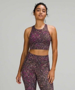 Lululemon Wunder Train Long-Line Kadın Spor Sütyeni Topography Multi | ANBLTV-730