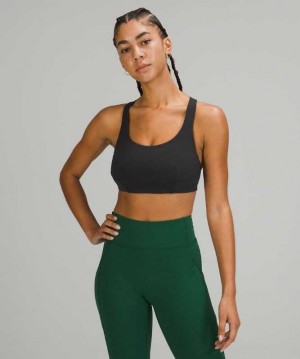 Lululemon Wunder Train Medium Support, C/D Cup Kadın Spor Sütyeni Siyah | RHFNCE-870