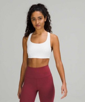 Lululemon Wunder Train Medium Support, C/D Cup Kadın Spor Sütyeni Beyaz | ZMOGIJ-925