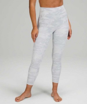 Lululemon Wunder Under HR Crop 23" Kadın Pantolon Camo Beyaz | CJRIYM-803