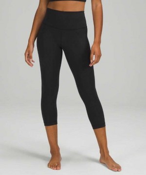 Lululemon Wunder Under High-Rise Crop 21" Kadın Pantolon Siyah | RNFWJH-340